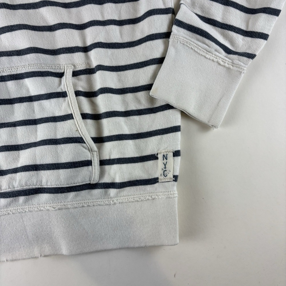 American Eagle Outfitters Eagle Fleece Striped Pullover Hoodie Size Medium - Picture 3 of 8